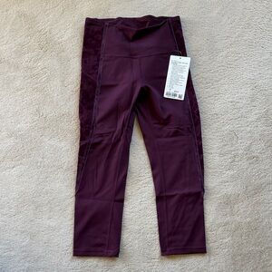 Lululemon Wunder Under HR Crop Flocked 21” leggings
